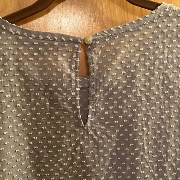 LOFT Light Blue Sleeveless Top w/ Detachable Tie - Size L (Petite) - Picture 5 of 6